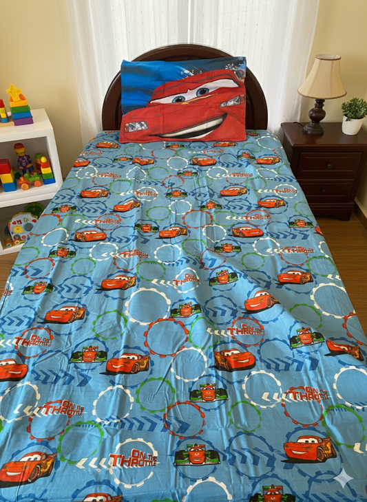 Lightning McQueen Dual-Design Single Quilt Cover Set