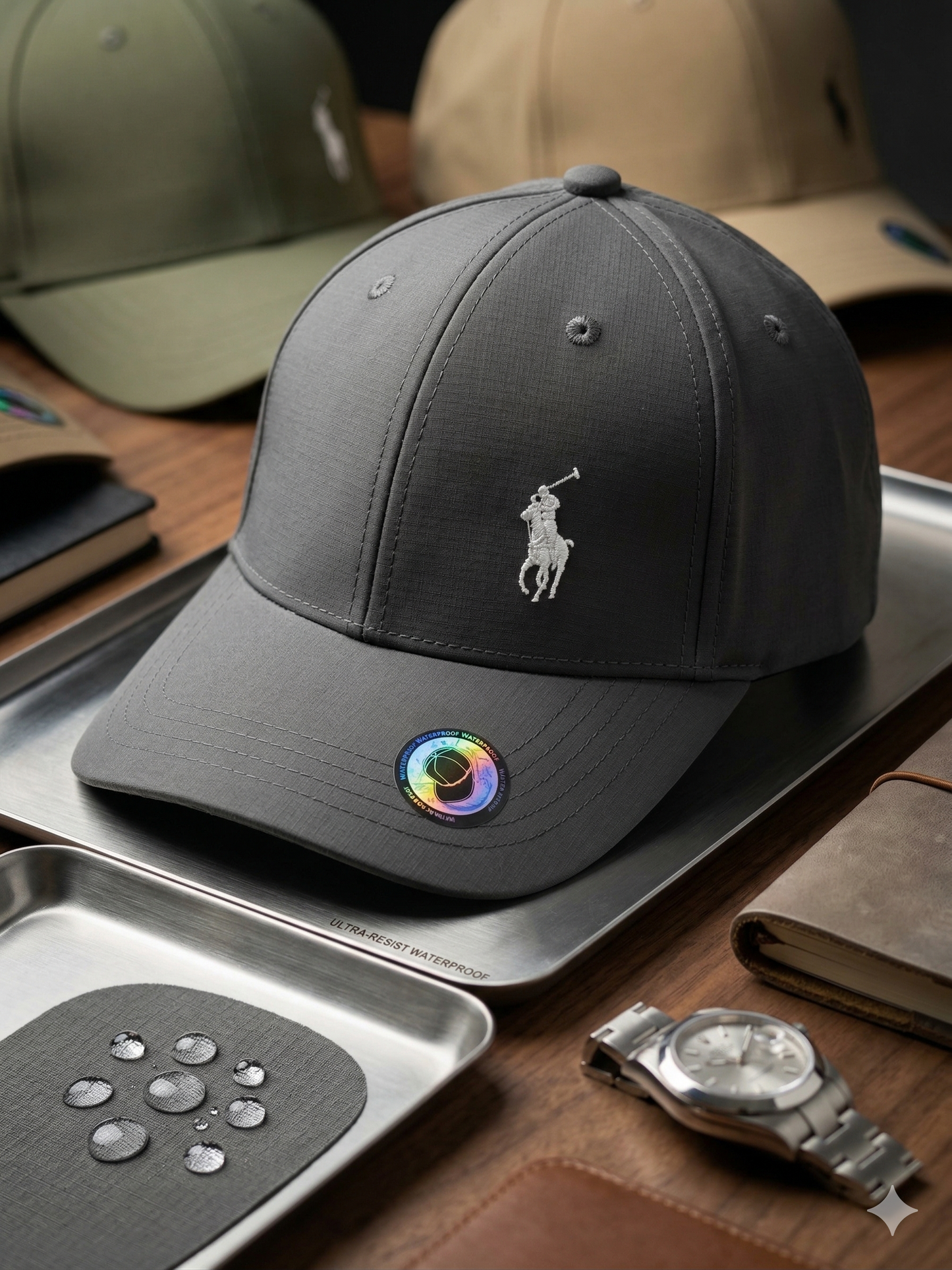 Premium Imported Ralph Lauren Pony Embroidered Cap (Slate Grey)