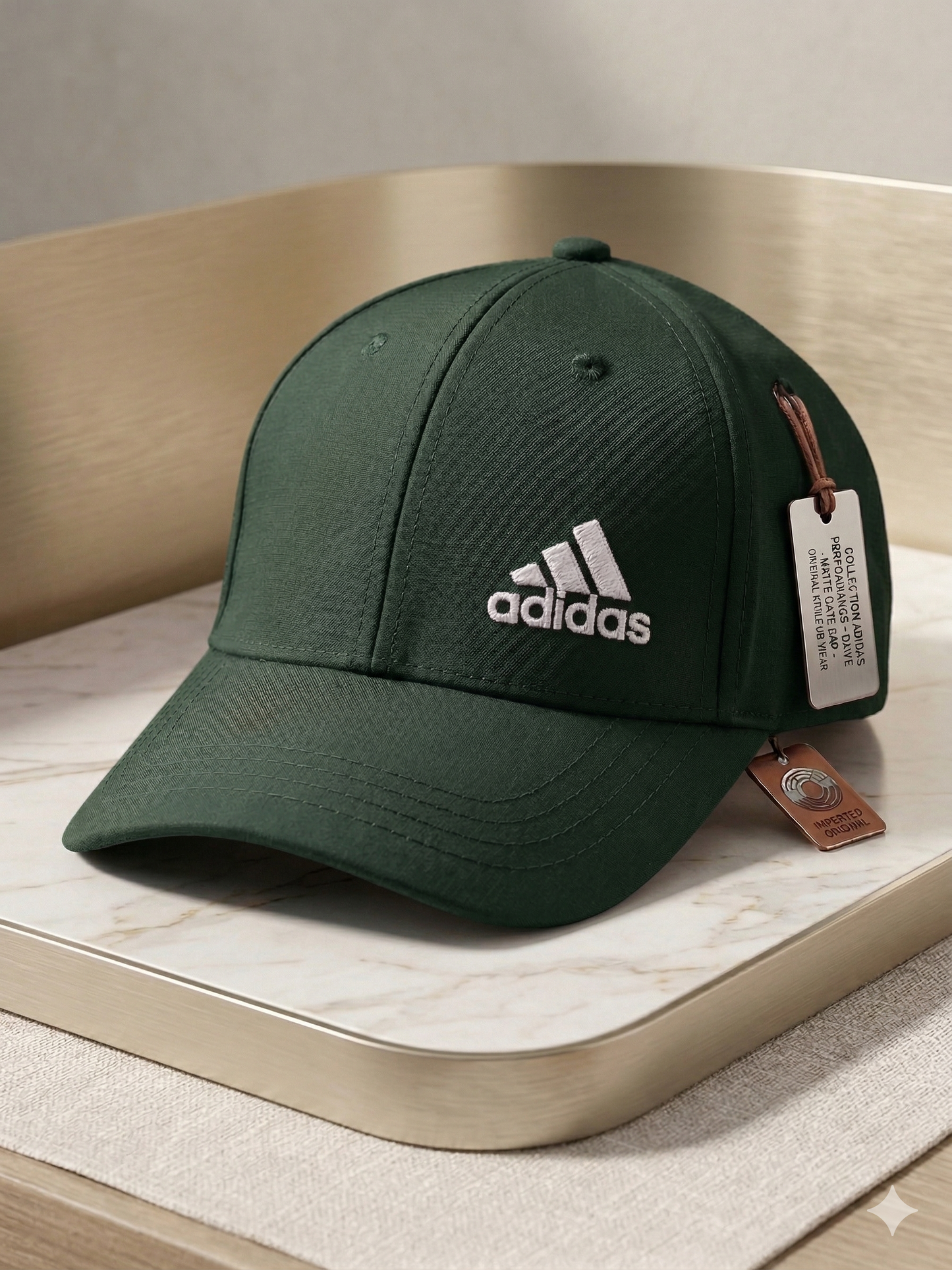 Imported Adidas Cotton Twill Cap (Forest Green)