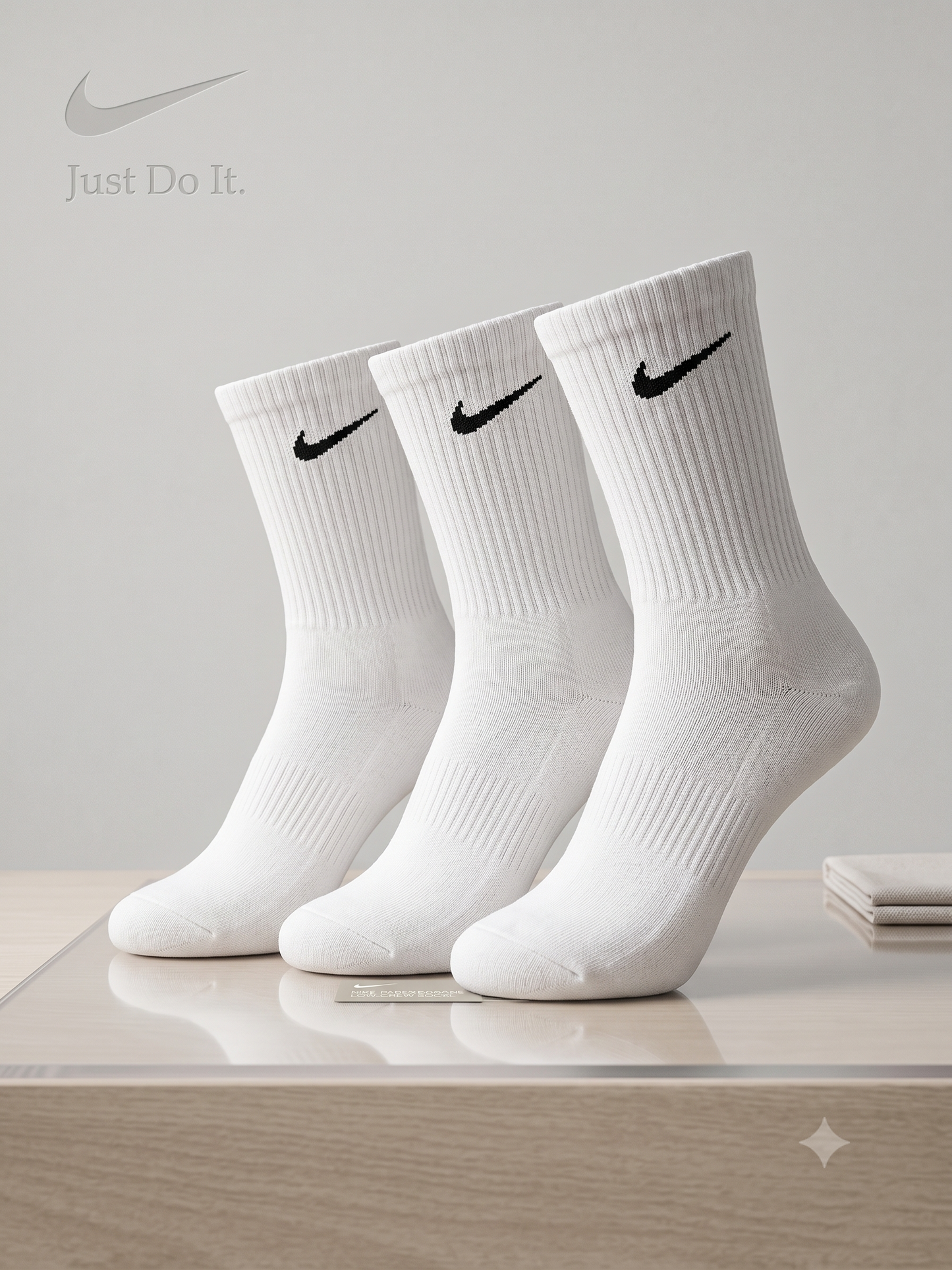 Nike Dri-FIT quarter-crew socks – Pack of 3 (Export Overstock)