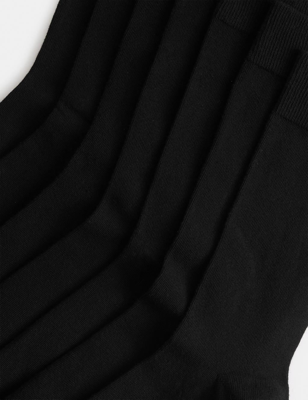 Marks and Spencer 7 Pack Cool & Fresh™ Cotton Rich Socks BLACK