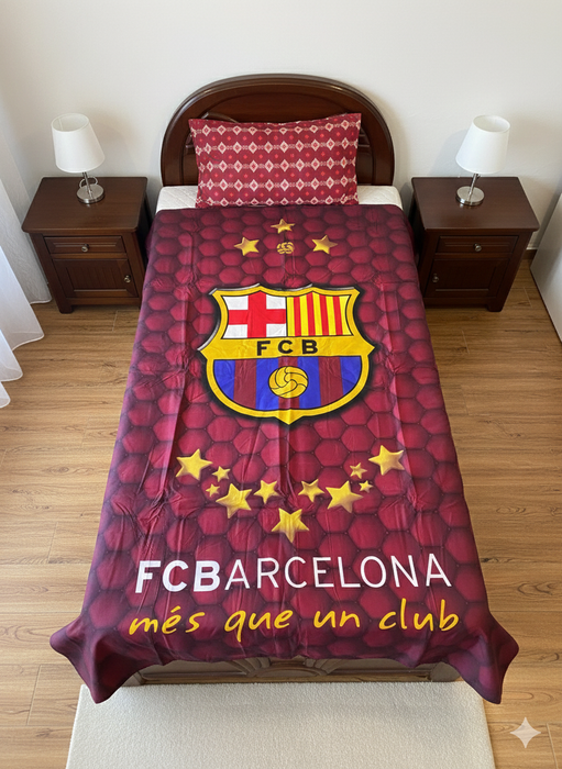 ⚽ FC Barcelona: The Ultimate Reversible Double-Sided Quilt Cover Set