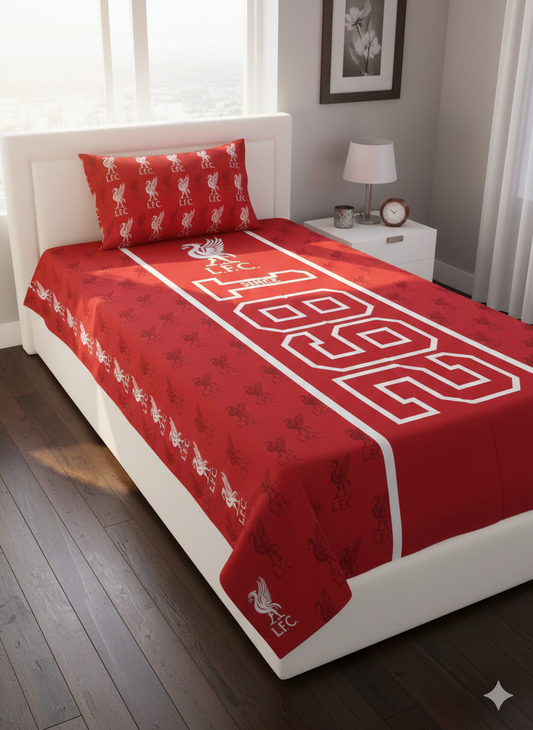 Liverpool FC™ Luxury Red Single Bedsheet – Red Giants Edition
