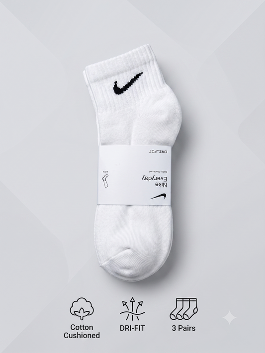 Nike Dri-FIT Low-Cut Ankle Fit Socks – Pack of 3 (Export Overstock)