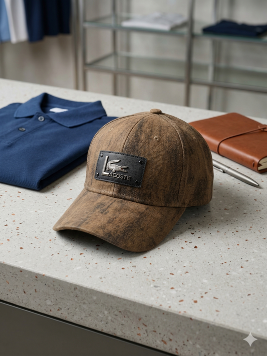 Lacoste Metal Plate Edition – Terra Cotta Stone Cotton Cap