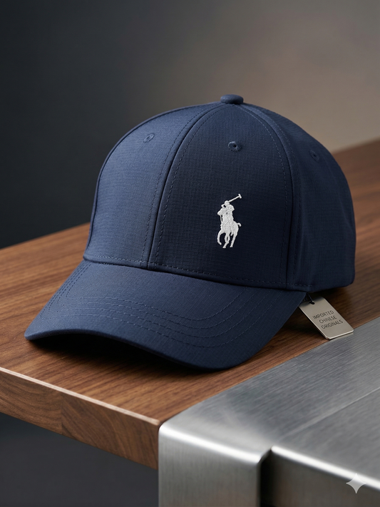 Premium Imported Ralph Lauren Pony Embroidered Cap (Navy Blue)