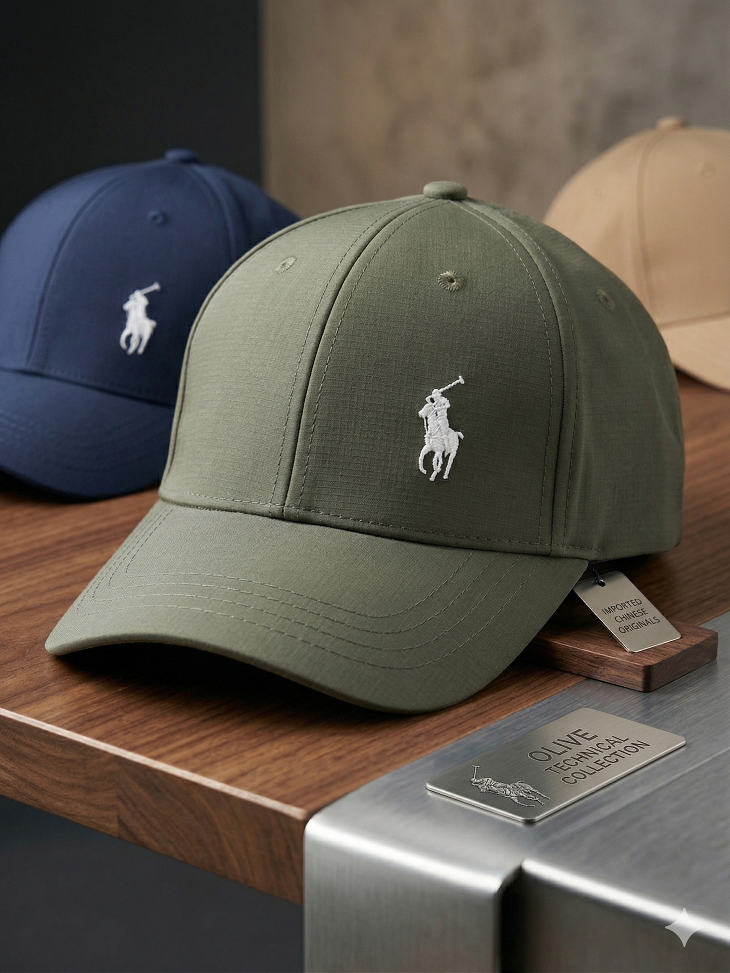 Premium Imported Ralph Lauren Pony Embroidered Cap (Olive Green)