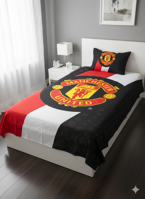Manchester United™ Luxury Single Bedsheet – Red Devils Elite Edition
