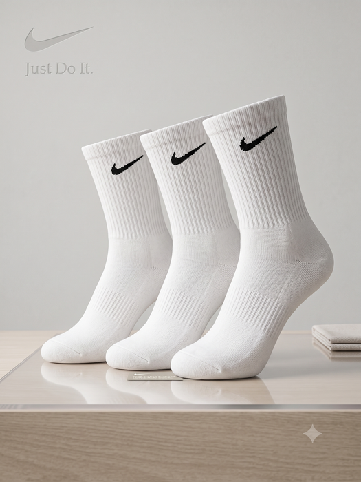 N.I.K.E Dri-FIT quarter-crew socks – Pack of 3 (Export Overstock)