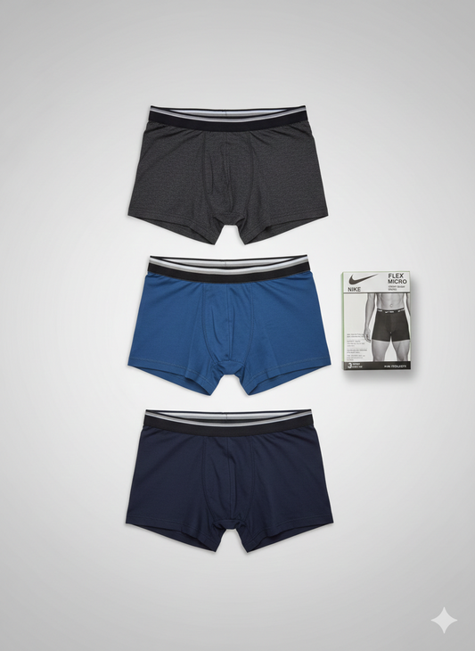 Nike Boxers Pack of 3 (Royal Blue, Dark Grey and Navy Blue)