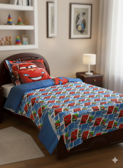 Cars | Dual-Sided Premium Single Quilt Cover