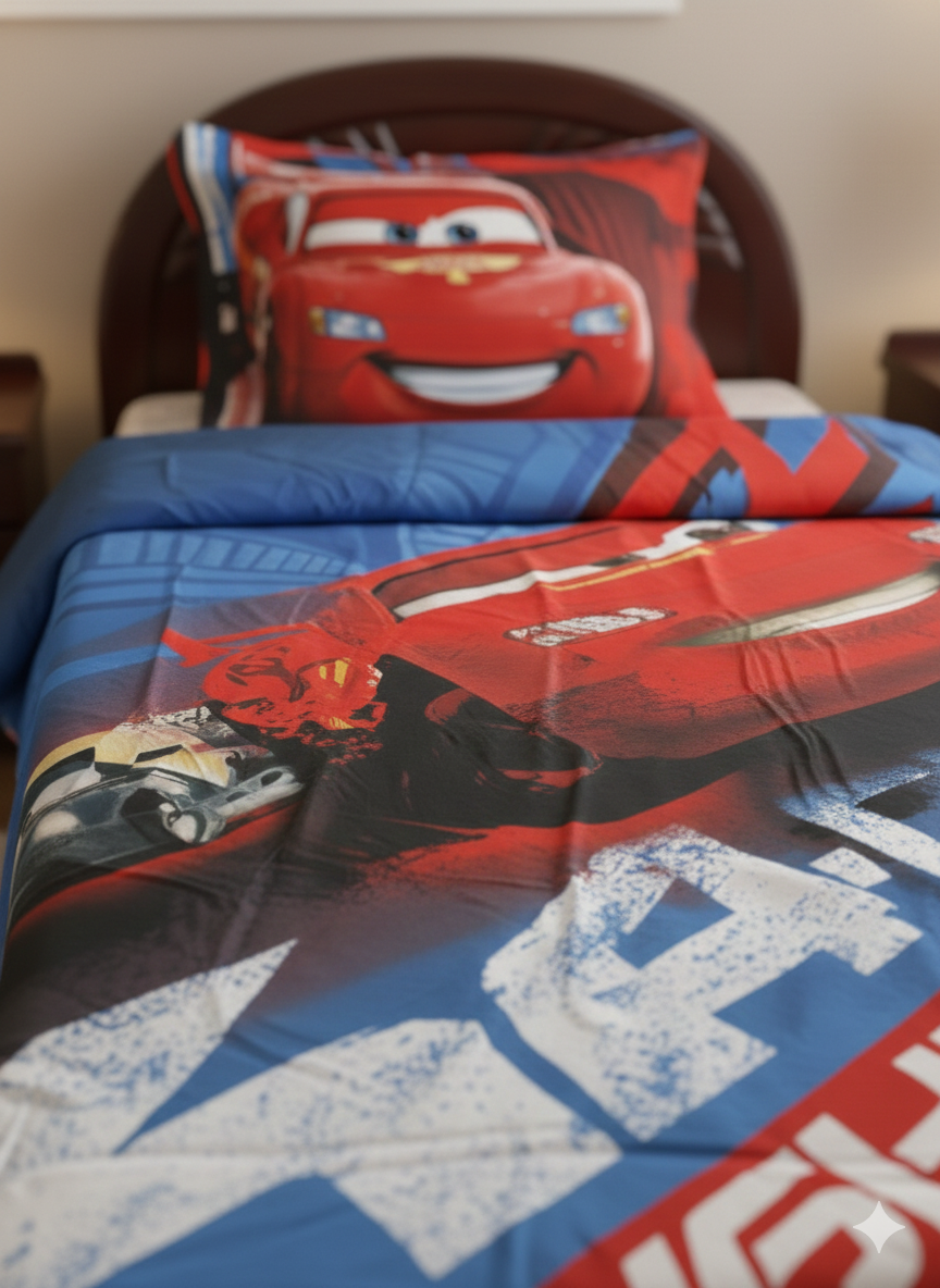 Cars | Dual-Sided Premium Single Quilt Cover