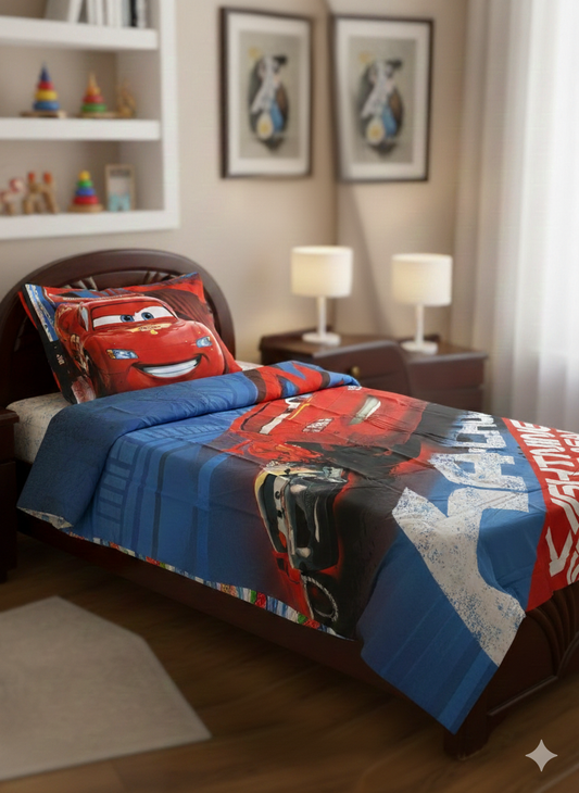 Cars | Dual-Sided Premium Single Quilt Cover